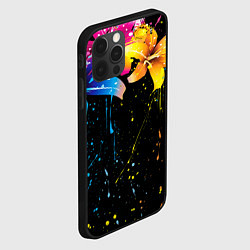 Чехол для iPhone 12 Pro Цветные лилии, цвет: 3D-черный — фото 2