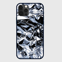 Чехол для iPhone 12 Pro Aesthetic visual art silver, цвет: 3D-черный