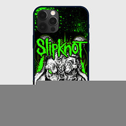 Чехол для iPhone 12 Pro Slipknot зеленый козел, цвет: 3D-черный