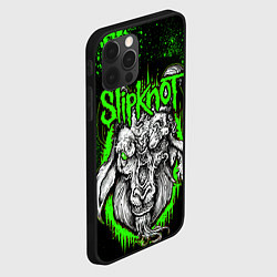 Чехол для iPhone 12 Pro Slipknot зеленый козел, цвет: 3D-черный — фото 2