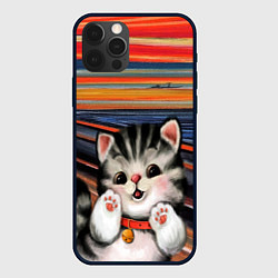 Чехол для iPhone 12 Pro Крик котёнка мяу, цвет: 3D-черный