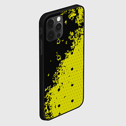 Чехол для iPhone 12 Pro Black & Yellow, цвет: 3D-черный — фото 2