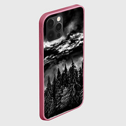 Чехол для iPhone 12 Pro Night Forest, цвет: 3D-малиновый — фото 2