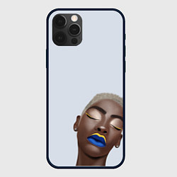 Чехол для iPhone 12 Pro Портрет афро девушки, цвет: 3D-черный