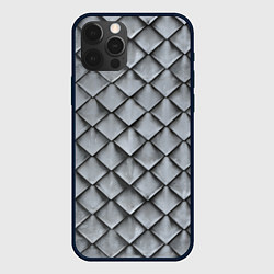 Чехол для iPhone 12 Pro Металлическая черепица - текстура, цвет: 3D-черный