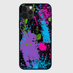 Чехол для iPhone 12 Pro Для граффити - абстрактные брызги, цвет: 3D-черный