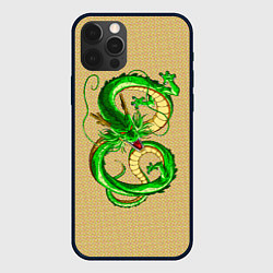 Чехол для iPhone 12 Pro Зелёный дракон в форме цифры 8, цвет: 3D-черный