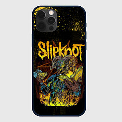 Чехол для iPhone 12 Pro Slipknot Yellow Monster, цвет: 3D-черный