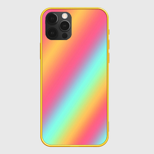 Чехол iPhone 12 Pro Градиент цветной / 3D-Желтый – фото 1