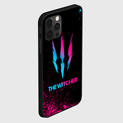 Чехол для iPhone 12 Pro The Witcher - neon gradient, цвет: 3D-черный — фото 2