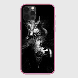 Чехол для iPhone 12 Pro Пустой в огне - ЧБ, цвет: 3D-малиновый