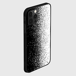 Чехол для iPhone 12 Pro Брызги красок - Черно-белый, цвет: 3D-черный — фото 2