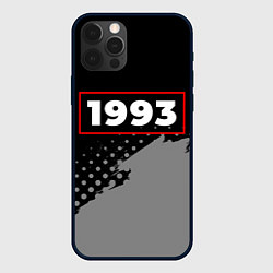 Чехол для iPhone 12 Pro 1993 - в красной рамке на темном, цвет: 3D-черный