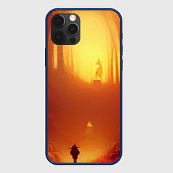Чехол для iPhone 12 Pro Темная ведьма колдует в жутком лесу, цвет: 3D-тёмно-синий