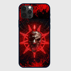 Чехол для iPhone 12 Pro Slipknot red satan star, цвет: 3D-черный