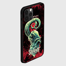 Чехол для iPhone 12 Pro Slipknot - козел, цвет: 3D-черный — фото 2