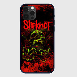 Чехол для iPhone 12 Pro Slipknot череп, цвет: 3D-черный