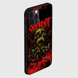 Чехол для iPhone 12 Pro Slipknot череп, цвет: 3D-черный — фото 2