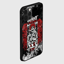 Чехол для iPhone 12 Pro Slipknot скелет, цвет: 3D-черный — фото 2