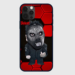 Чехол для iPhone 12 Pro Slipknot объемные плиты, цвет: 3D-черный