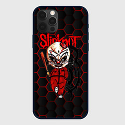 Чехол для iPhone 12 Pro Slipknot объемные соты, цвет: 3D-черный