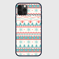 Чехол для iPhone 12 Pro Новогодний свитер, но без оленей, цвет: 3D-черный