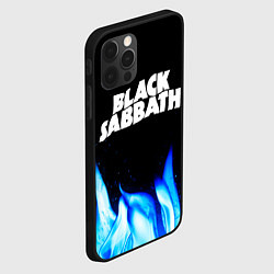 Чехол для iPhone 12 Pro Black Sabbath blue fire, цвет: 3D-черный — фото 2
