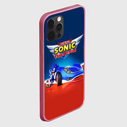 Чехол для iPhone 12 Pro Team Sonic Racing - Ёжик и его точило, цвет: 3D-малиновый — фото 2