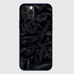 Чехол для iPhone 12 Pro Саморезы, цвет: 3D-черный