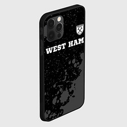 Чехол для iPhone 12 Pro West Ham sport на темном фоне: символ сверху, цвет: 3D-черный — фото 2