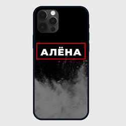 Чехол для iPhone 12 Pro Алёна - в красной рамке на темном, цвет: 3D-черный