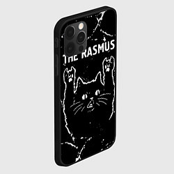 Чехол для iPhone 12 Pro Группа The Rasmus и рок кот, цвет: 3D-черный — фото 2