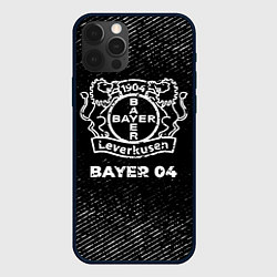 Чехол для iPhone 12 Pro Bayer 04 с потертостями на темном фоне, цвет: 3D-черный