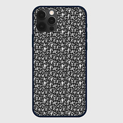 Чехол для iPhone 12 Pro Человечки привидения, цвет: 3D-черный