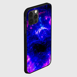 Чехол для iPhone 12 Pro Неоновый космос со звездами, цвет: 3D-черный — фото 2