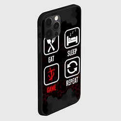 Чехол для iPhone 12 Pro Eat, sleep, Doom, repeat, цвет: 3D-черный — фото 2