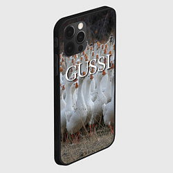 Чехол для iPhone 12 Pro Стая гусей - Gussi, цвет: 3D-черный — фото 2