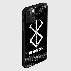 Чехол для iPhone 12 Pro Berserk с потертостями на темном фоне, цвет: 3D-черный — фото 2