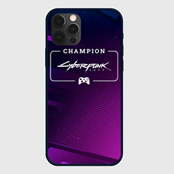 Чехол для iPhone 12 Pro Cyberpunk 2077 gaming champion: рамка с лого и джо, цвет: 3D-черный