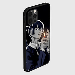 Чехол для iPhone 12 Pro Аки Хаякава на темном фоне, цвет: 3D-черный — фото 2