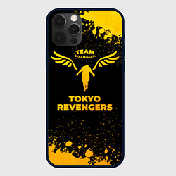 Чехол для iPhone 12 Pro Tokyo Revengers - gold gradient, цвет: 3D-черный