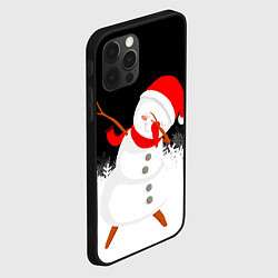 Чехол для iPhone 12 Pro Снеговик dab, цвет: 3D-черный — фото 2