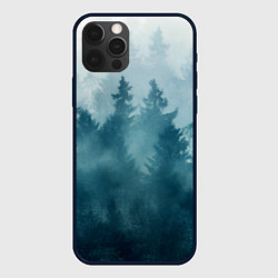 Чехол для iPhone 12 Pro Лес градиент, цвет: 3D-черный
