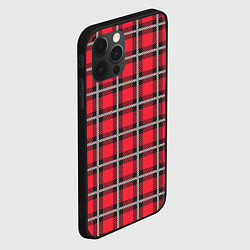 Чехол для iPhone 12 Pro Красная шотландская клетка, цвет: 3D-черный — фото 2