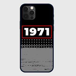 Чехол для iPhone 12 Pro 1971 - в красной рамке на темном, цвет: 3D-черный