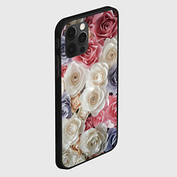 Чехол для iPhone 12 Pro Цветы роз, цвет: 3D-черный — фото 2