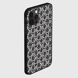 Чехол для iPhone 12 Pro Рука с жестом рок в пламени, цвет: 3D-черный — фото 2