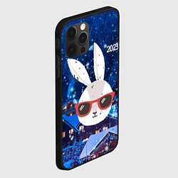 Чехол для iPhone 12 Pro Зайка в очках 2023, цвет: 3D-черный — фото 2