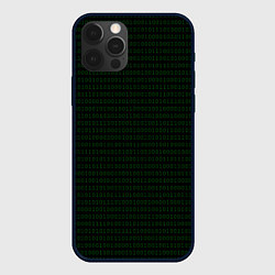 Чехол для iPhone 12 Pro Однотонный двоичный код, цвет: 3D-черный