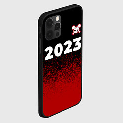Чехол для iPhone 12 Pro Кролик НГ злой: символ сверху, цвет: 3D-черный — фото 2